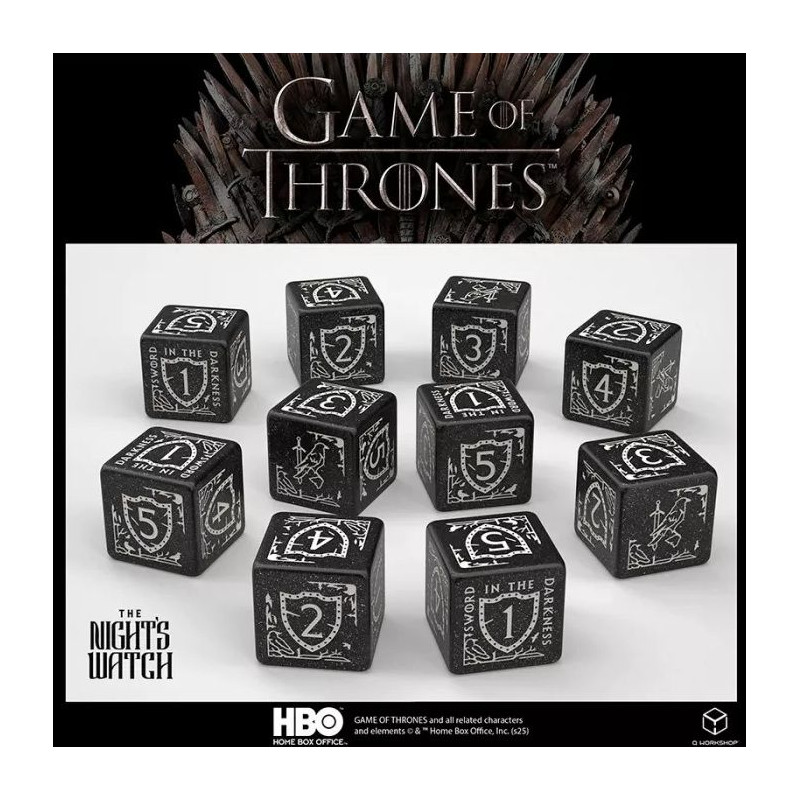Dados Q Workshop Juego de Tronos Black Night's D6 | Accesorios | Gameria