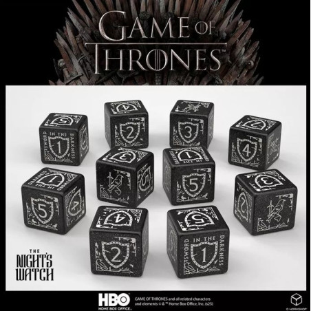 Dados Q Workshop Juego de Tronos Black Night's D6