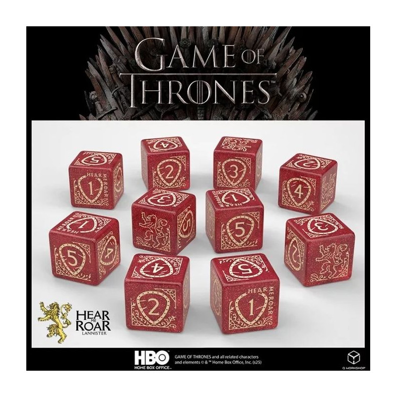 Dados Q Workshop Juego de Tronos Lannister D6 | Accesorios | Gameria