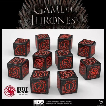 Dados Q Workshop Juego de Tronos Targaryen D6