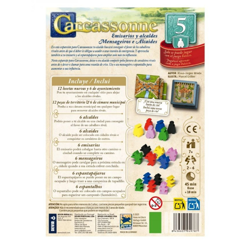 Carcassonne Emisarios Y Alcaldes | Juegos de Mesa | Gameria