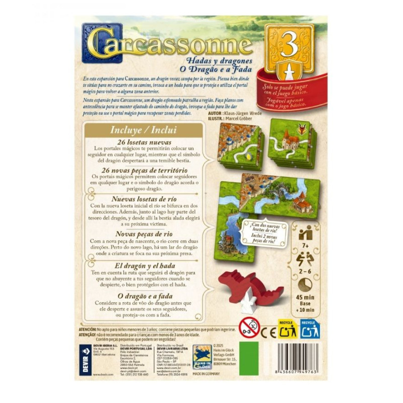 Carcassonne Hadas y Dragones | Juegos de Mesa | Gameria
