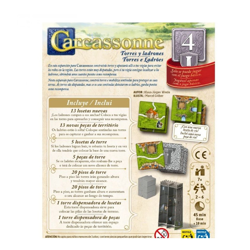 Carcassonne Torres y Ladrones | Juegos de Mesa | Gameria
