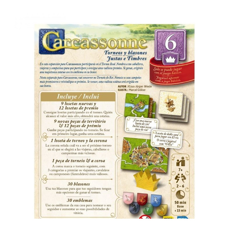 Carcassonne Torneos Y Blasones | Juegos de Mesa | Gameria