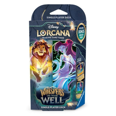 Lorcana Whispers in the Well  Mazos de inicio Ámbar/Esmeralda (Inglés)