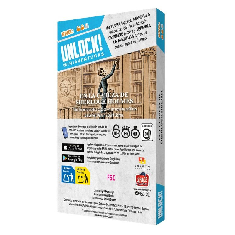 Unlock! Miniaventuras En la Cabeza de Sherlcok Holmes | Juegos de Mesa | Gameria