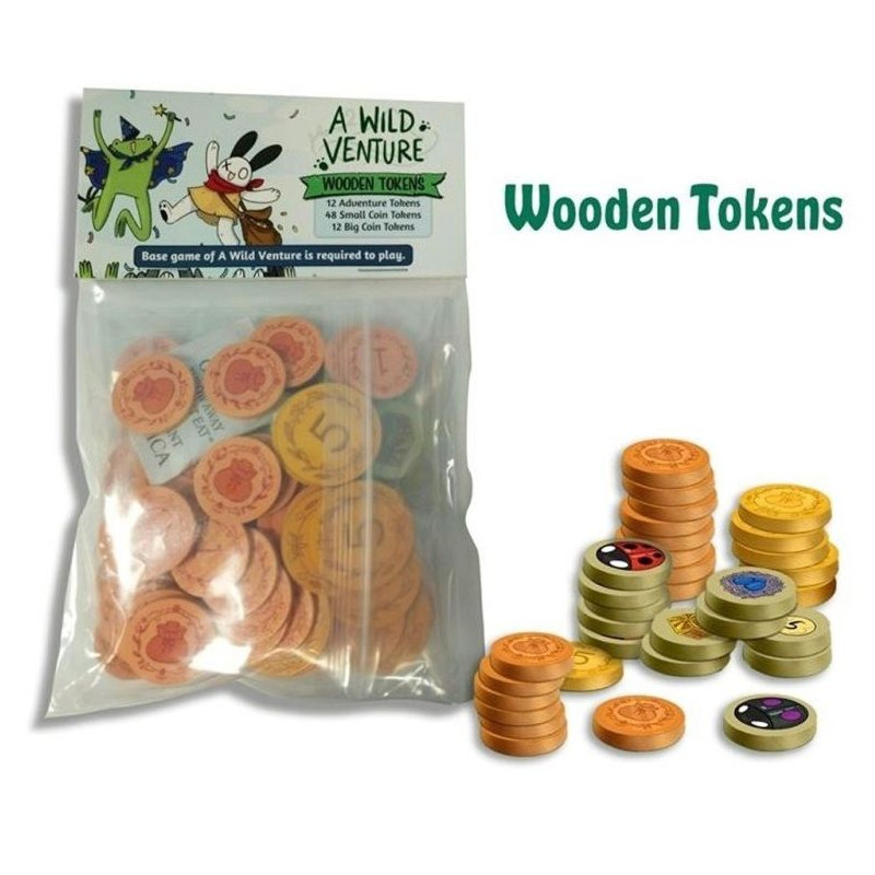 Una Aventura Salvaje Wooden Tokens | Juegos de Mesa | Gameria