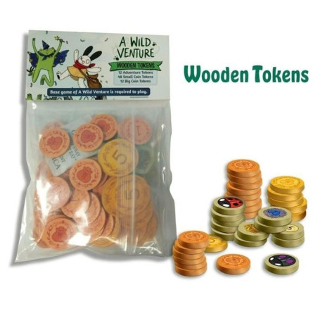 Una Aventura Salvaje Wooden Tokens