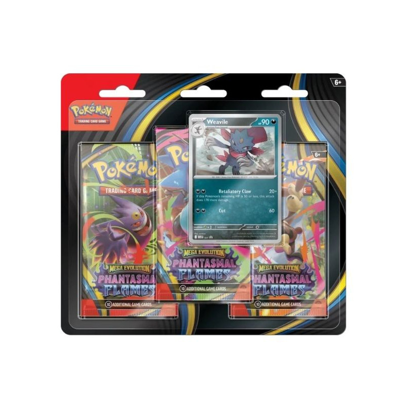 Pokémon Jcc Megaevolución Fuegos Fantasmanles Pack 3 Sobres (Blister)  | Juegos de Cartas | Gameria