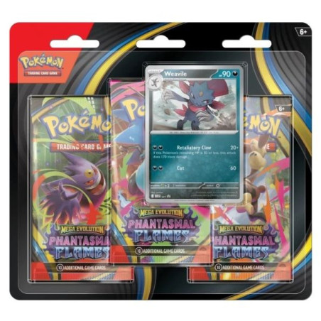 Pokémon Jcc Megaevolución Fuegos Fantasmanles Pack 3 Sobres (Blister)
