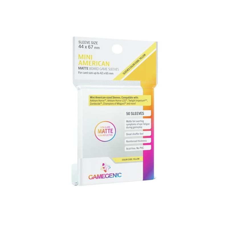 Fundas Gamegenic Matte Mini Americanas 44X67 mm 50 Unidades | Accesorios | Gameria