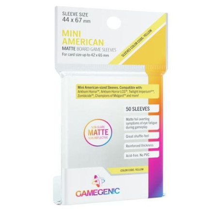 Fundas Gamegenic Matte Mini Americanas 44X67 mm 50 Unidades