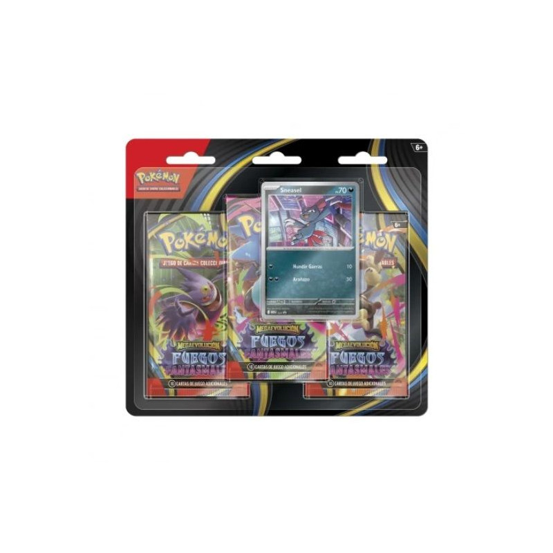 Pokémon Jcc Megaevolución Fuegos Fantasmanles Pack 3 Sobres (Blister)  | Juegos de Cartas | Gameria