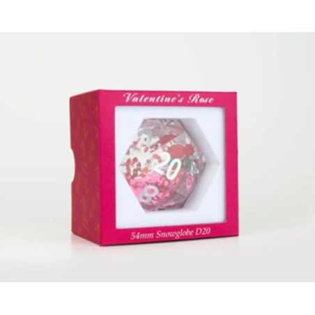 Dados Sirius Valentine Rose 54mm snowglobe D20