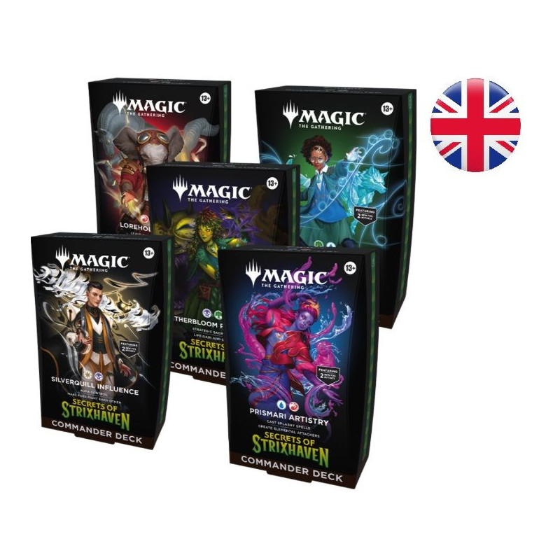 Mtg Commander Secrets of Strixhaven Pack 5 Mazos (Inglés) | Juegos de Cartas | Gameria