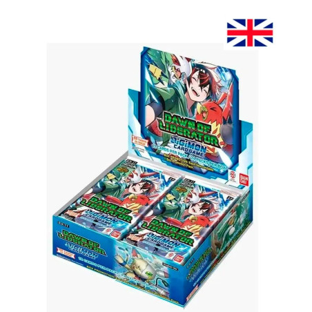 Digimon Card Game Dawn of Liberator EX11 Extra Booster Display (Íngles)