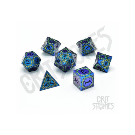 CritStones Pack de Dados Metal Twilight Grove (7)