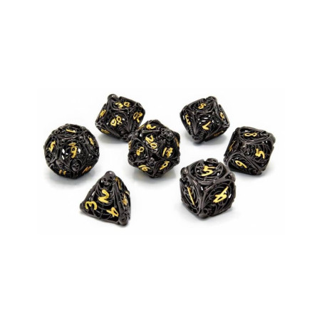CritStones Pack de Dados Hollow Metal Soulreaper Gold (7)