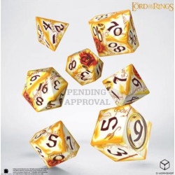 Dados Q Workshop The Lord of the Rings: Ring-bearers – Full Art Dice Set - Whitefire Radiance | Accesorios | Gameria