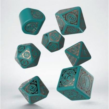 Dados Steampunk Clockwork Nautical Apparatus Modern Dice Set