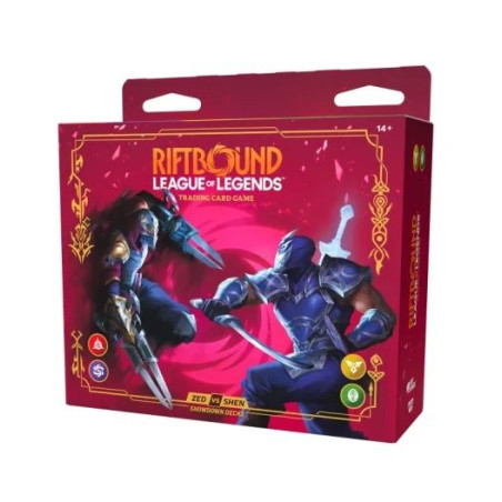 Riftbound League of Legends TCG Vendetta Champion Deck Zed vs Shen (inglés)