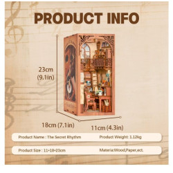 Maqueta Sujeta Libros Book Nook The Secret Rhythm 23 x 11 cm | Accesorios | Gameria