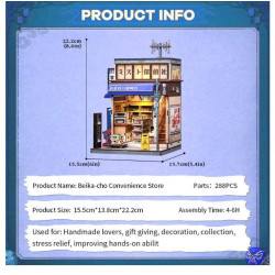 Maqueta Sujeta Libros Kit Miniature House Beika-cho Convenience Store 22 x 15 cm | Accesorios | Gameria