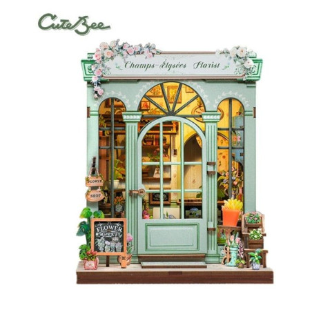 Maqueta Sujeta Libros Kit Miniature House Champs-Élysées Florist 18 x 16 cm