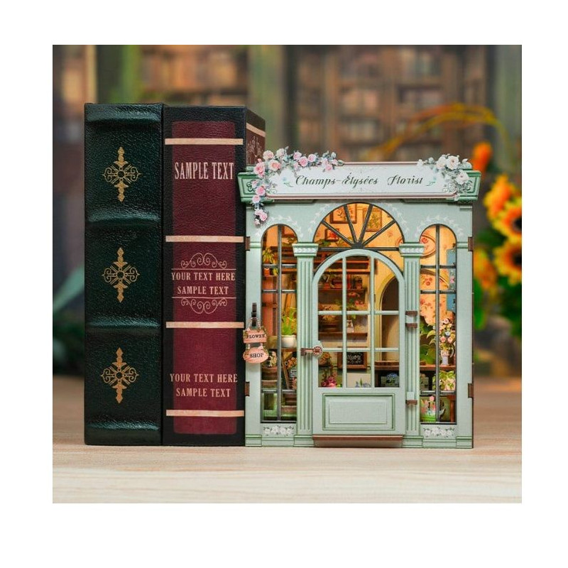 Maqueta Sujeta Libros Maqueta Model Kit Miniature House Champs-Élysées Florist 18 x 16 cm | Accesorios | Gameria