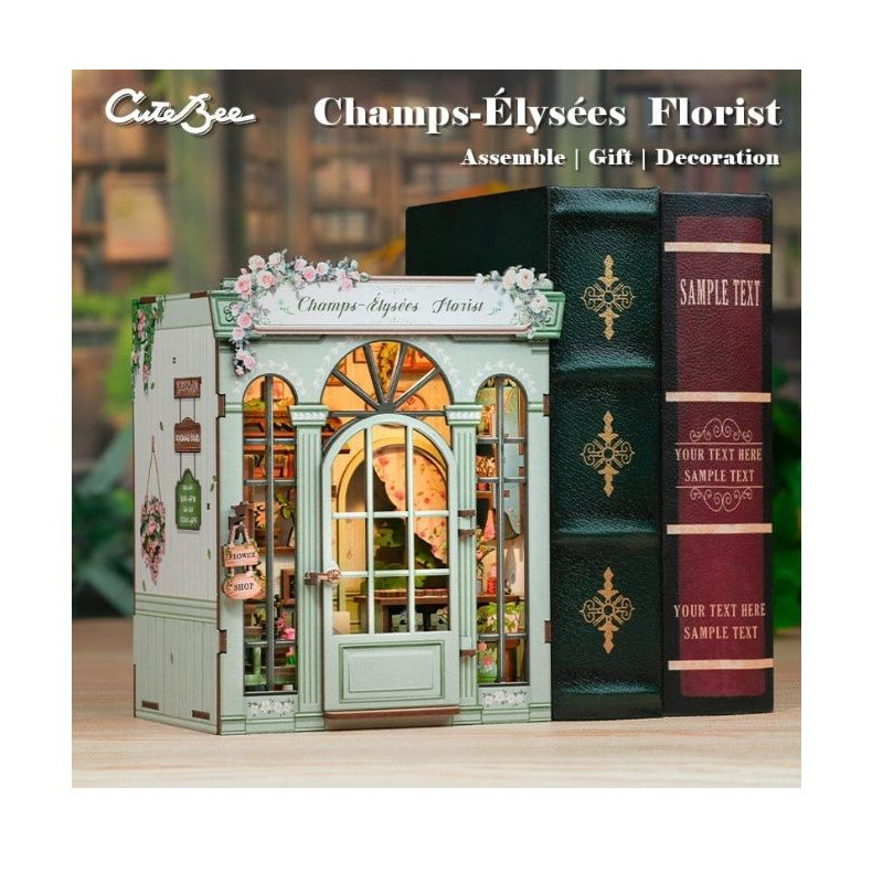 Maqueta Sujeta Libros Maqueta Model Kit Miniature House Champs-Élysées Florist 18 x 16 cm | Accesorios | Gameria