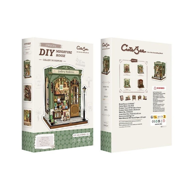 Maqueta Sujeta Libros Kit Miniature House Gallery Bookstore 20 x 16 cm | Accesorios | Gameria