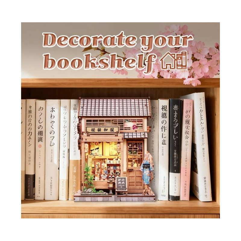 Maqueta Sujeta Libros Kit Miniature House Sakura O Kimono Shop 19 x 14 cm | Accesorios | Gameria