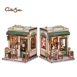 Maqueta Sujeta Libros Kit Miniature House Sunny Cafe 20 x 16 cm | Accesorios | Gameria