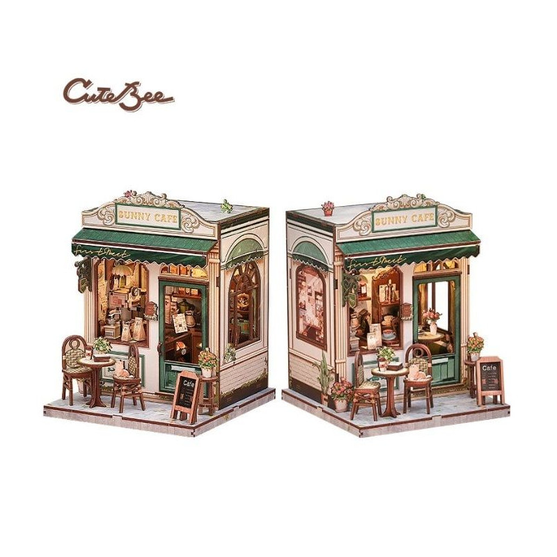 Maqueta Sujeta Libros Kit Miniature House Sunny Cafe 20 x 16 cm | Accesorios | Gameria