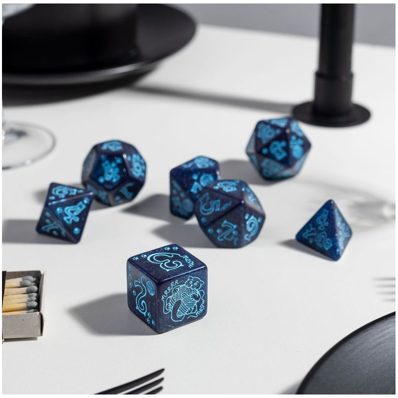Set de Dados Jumbo Cats Dice: River - Q Workshop | Accesorios | Gameria