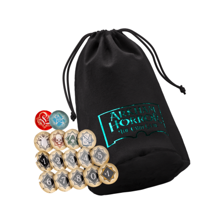 Arkham Horror Chaos Tokens + Token Bag