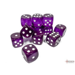 Dados Chessex Gemini 16mm D6 Nebula -Wist/White Dice Block (12 Unidades) | Accesorios | Gameria
