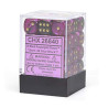 Dados Chessex Gemini 12mm D6 Blocks with Pips Black Purple W/Gold (36 Unidades)