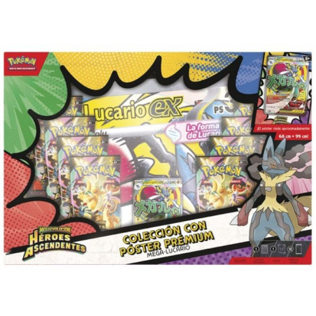 Pokemon Jcc Scarlet Megaevolución Héroes Ascendentes con Póster Premium Mega Lucario / Gardevoir