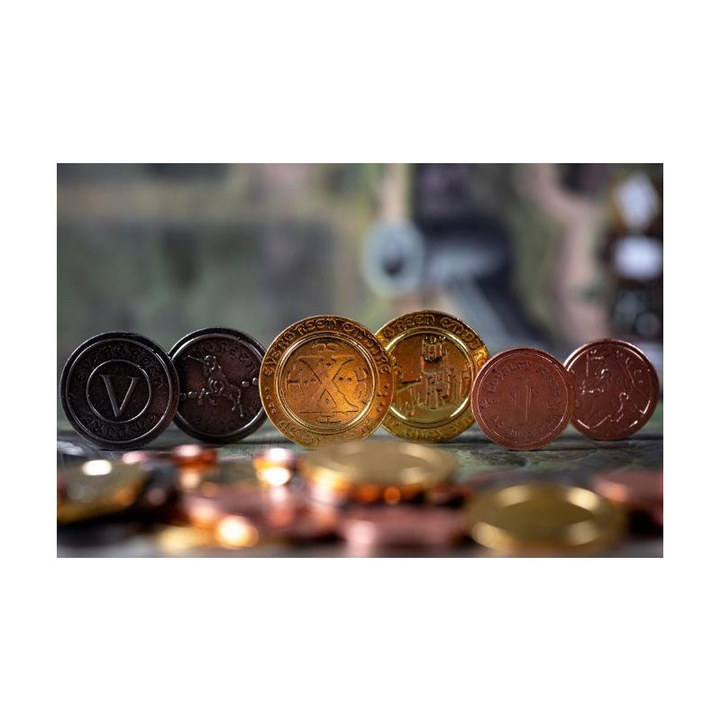 Set de Monedas Metálicas Medievales 50 unidades | Juegos de Mesa | Gameria