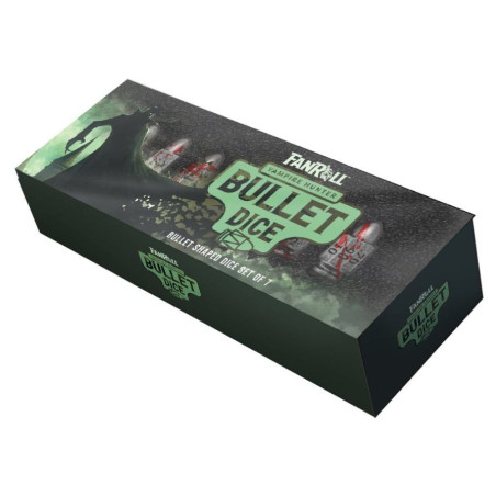 Dados FanRoll Resin Bullet Poly Pack de Dados Vampire Hunter (7)