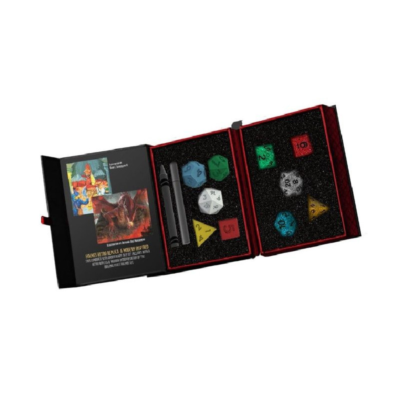 Pack de Dados Dungeons & Dragons 50th Anniversary Then & Now (Holmes Retro Replica) | Accesorios | Gameria