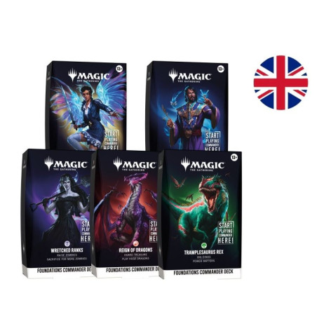 Mtg Foundations Starter Commander Decks Pack 5 Mazos (Inglés)