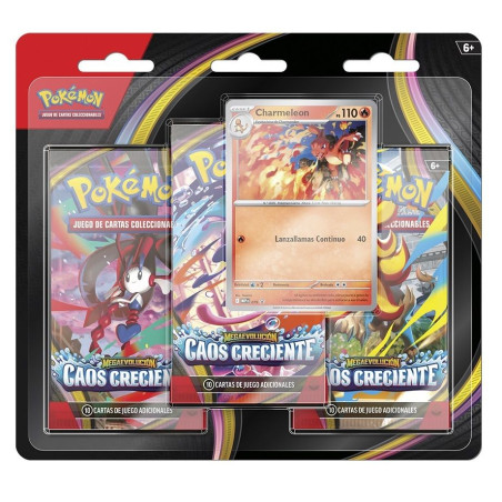Pokemon Jcc Megaevolución Caos Creciente Checklane 3 Pack Blister