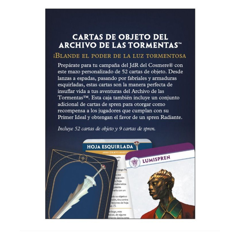Cosmere Archivo de las Tormentas Cartas de Objeto | Juegos de Mesa | Gameria