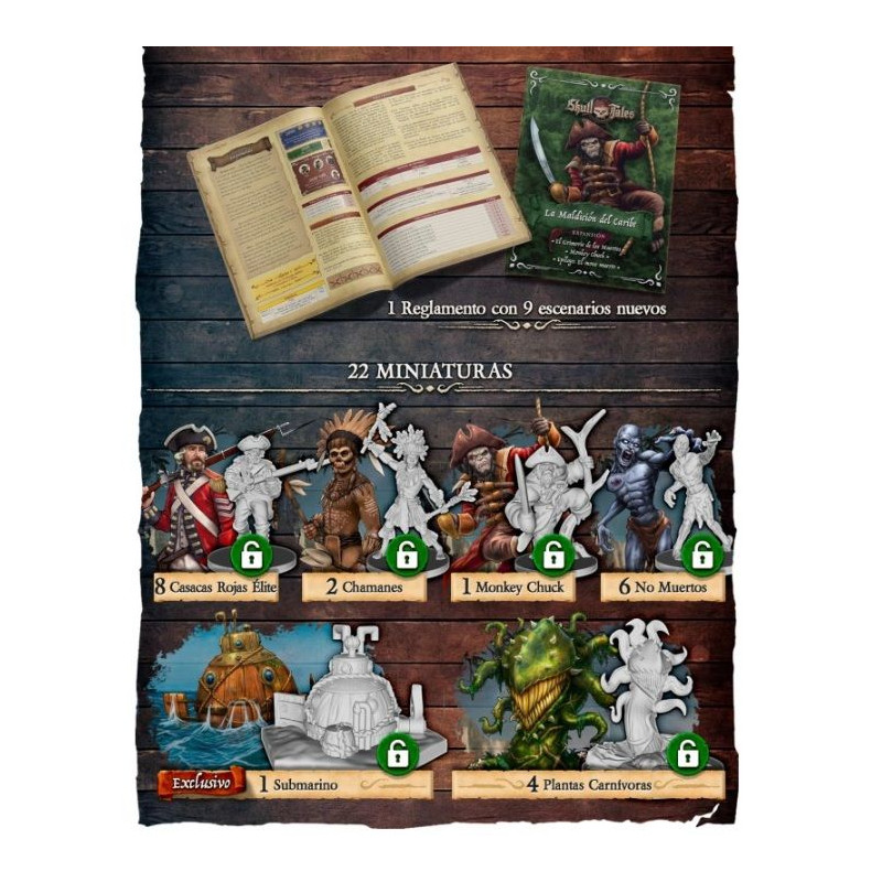 Skull Tales Expansión la Maldición del Caribe | Juegos de Mesa | Gameria