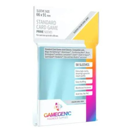 Fundas Gamegenic Prime Standard 66x91 Mm 50 Unidades
