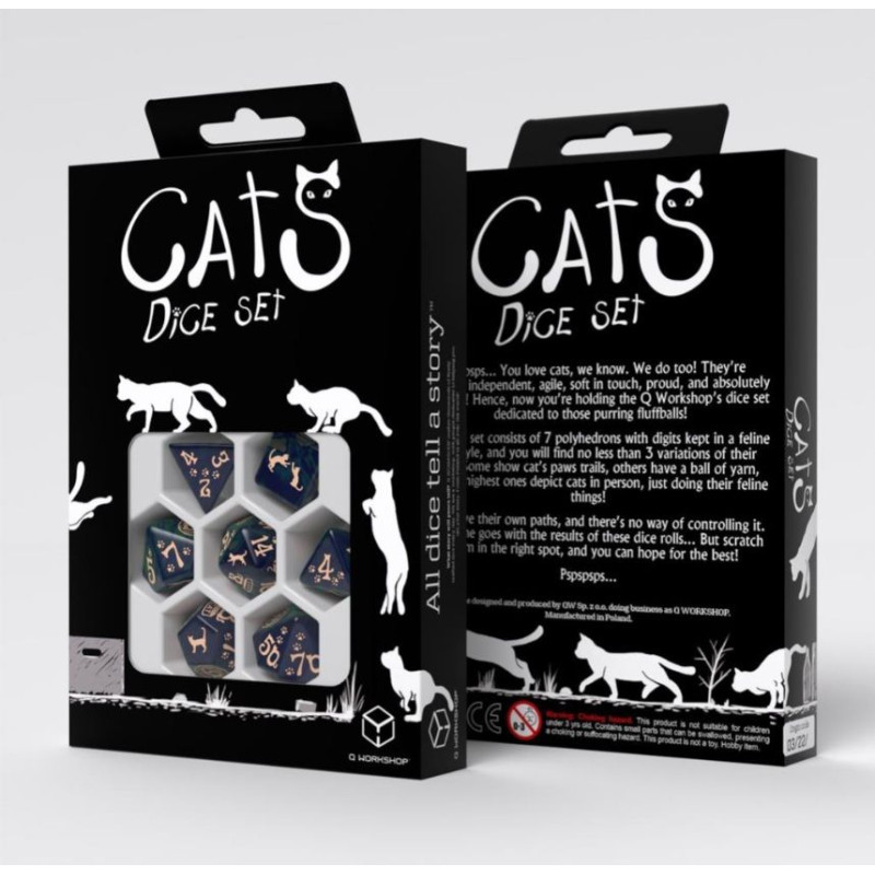 Dados Q Workshop Cats Dice Set Mittens | Accesorios | Gameria