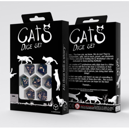 Dados Q Workshop Cats Dice Set Mittens