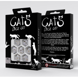 Dados Q Workshop Cats Dice Set Purrl | Accesorios | Gameria